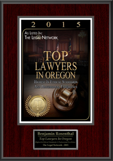 Top Lawyers in Oregon 2015 Award